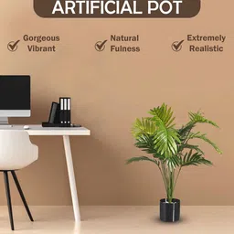 Kuber Industries Palm Artificial Plant With Pot image 4