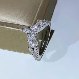 Jewels Galaxy Silver Plated American Diamond Stone Studded Adjustable Finger Ring-picture-36