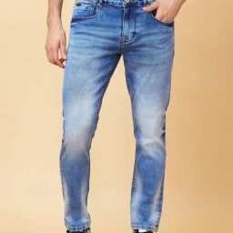Being Human Blue Cotton Regular Fit Solid Jeans-picture-21