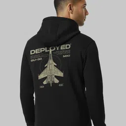 DEPLOYED Men Printed Hooded Sweatshirt image 4