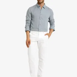 Rare Rabbit Blue Regular Fit Solid Shirt image 5