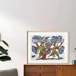 DESIGN GAATHA Green & Yellow 1 Piece Paper Birds and Animals Wall Paintings-image-42