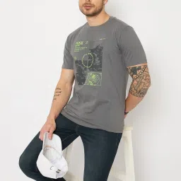 Duke Grey Slim Fit Printed T-Shirt image 5