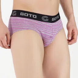 GOTO Striped Hipster Briefs image 5