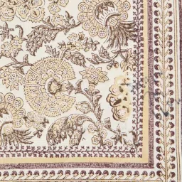 Fabindia Serene Brown Cotton Printed Table Cloth (8 Seater) image 5