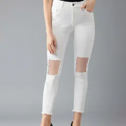 DOLCE CRUDO White Distressed Jeans-picture-38