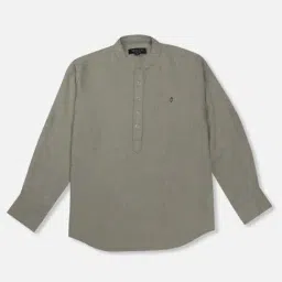 Gini & Jony Kids Brown Cotton Regular Fit Full Sleeves Shirt-picture-30