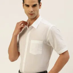 Ramraj White Cotton Regular Fit Shirt image 3