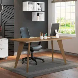 Madesa Brown Engineered Wood Compact Office Table-image-11