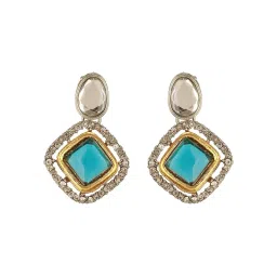 Aatmana White Austrian Diamond Studded & Beaded Necklace, Earring & Maangtikka Set image 5