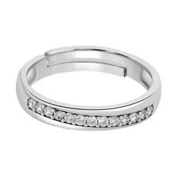 Zavya 925 Silver Minimal Rhodium Plated Ring For Men image 5