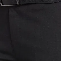 Park Avenue Black Super Slim Fit Texture Trousers image 5
