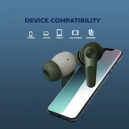 Onelife Skypods In Ear BT Earbuds with 60Hrs Battery Life & 50ms Low Latency (Green) image 2