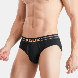 FCUK Multi-Color Cotton Blend Solid Briefs Pack of 2 image 5