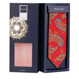 PELUCHE Red Printed Broad Tie image 3