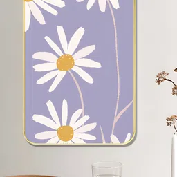 Myntra Elegant Homes Purple & White Daisy Flower Wooden Wall Art-image-5