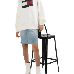 Tommy Hilfiger White Logo Regular Fit Sweatshirt image 5