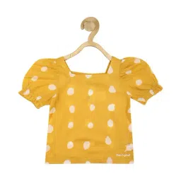Peter England Kids Yellow Solid Top-picture-16