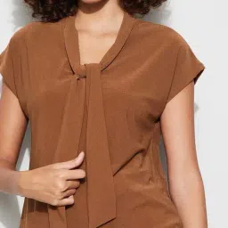 Code By Lifestyle Brown Regular Fit Top image 5