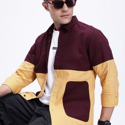 Kook N Keech Standard Colourblocked Casual Shirt with Contrast Pockets-picture-15