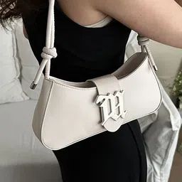 LULU & SKY Colourblocked PU Bucket Hobo Bag with Tasselled image 3