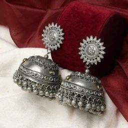 Teejh Pratibha Silver Jhumki Earrings for Women-picture-38