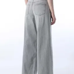 Only Grey Cotton Wide Leg Fit Jeans image 2