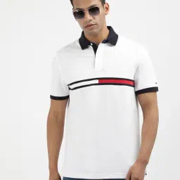 Tommy Hilfiger Fresh White Cotton Regular Fit Graphic Polo T-Shirt-picture-27