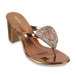 Mochi Women's Antique Gold Thong Sandals-picture-16