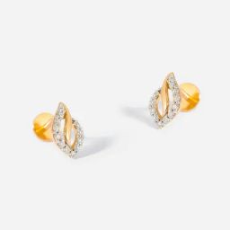 P.N.Gadgil Jewellers 14k Yellow Gold Dainty Dazzler Diamond Stud Earrings-picture-29