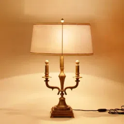 kapoor lamp shades Kapoor E Illuminations Golden Brass Table Lamp - Set of 1 image 5