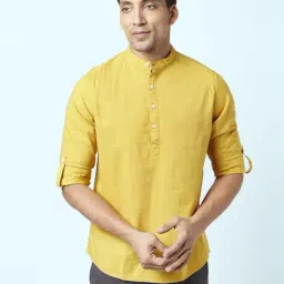 Urban Ranger by Pantaloons Mustard Cotton Regular Fit Shirt-picture-41