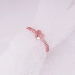 GIVA 92.5 Sterling Silver Happy Heart Ring for Women-image-44