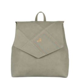 Baggit Khaki PVC Textured Backpack - 11.31 Ltrs-picture-37