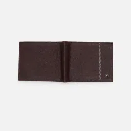 Van Heusen Brown Textured Medium Leather Bi-Fold Wallet image 4