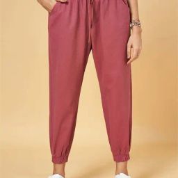 People by Pantaloons Maroon Cotton Joggers-picture-49