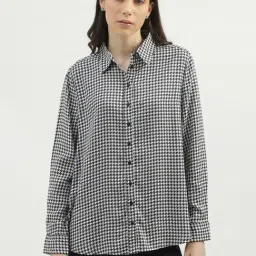 United Colors of Benetton Black & White Printed Shirt-image-5