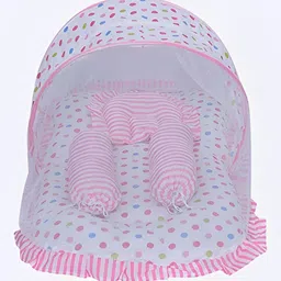 Superminis Printed Baby Bedding With Mosquito Net - Pink-image-15