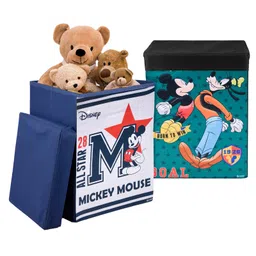 Kuber Industries Toy Storage Box  Laundry Basket for Toys  Folding Laundry Basket  Clothes Hamper with Lid & Handles  Storage Basket for Bathroom  60 LTR  Pack of 2  Multicolor-image-50