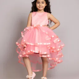 Toy Balloon Kids Sleeveless Lace Detailed High Low Dress - Pink-picture-30