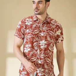 Being Human Men Slim Fit Floral Opaque Printed Casual Shirt-image-62