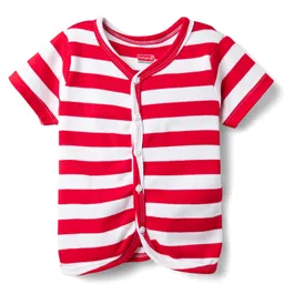 Babyhug 100% Cotton Knit Half Sleeves Antibacterial Striped & Animal Printed Front Open Vests Pack of 3 - Navy Blue Red & White image 2