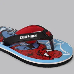 Kidsville Marvel Featuring  Spiderman Printed Flip Flops - Blue image 5
