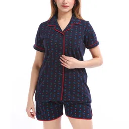 E-MAX Women Geometric Printed Night suit image 4
