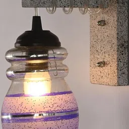 SOMIL Blue Glass Cylinder Printed Wall Lamps-picture-17