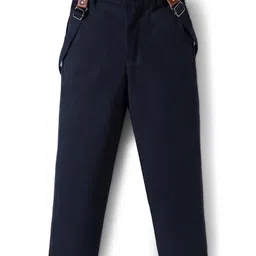 Mark & Mia Woven Full Sleeves Checks Party Shirt & Trouser Set With Bow & Suspender - Light Blue image 5