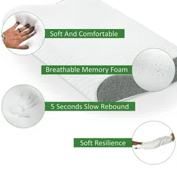 Aura White Memory Foam Filled Polycotton Therapedic Pillow image 4