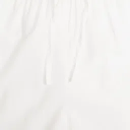 Biba Girls White & Olive Green Ethnic Print Kurta with Solid Palazzos image 5