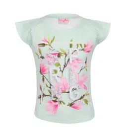 Cutecumber Kids Green Printed Top-image-44