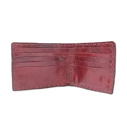 Fabindia Red Leather Bi-Fold Wallet for Men image 5